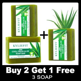 Aloe Brightening Soap Bar, Reduce Dark Spots, Sun Spots, Acne, Oil Control, Clean Stains, Exfoliation, For Face and Body (Smell: BUY 2 GET 1 FREE)